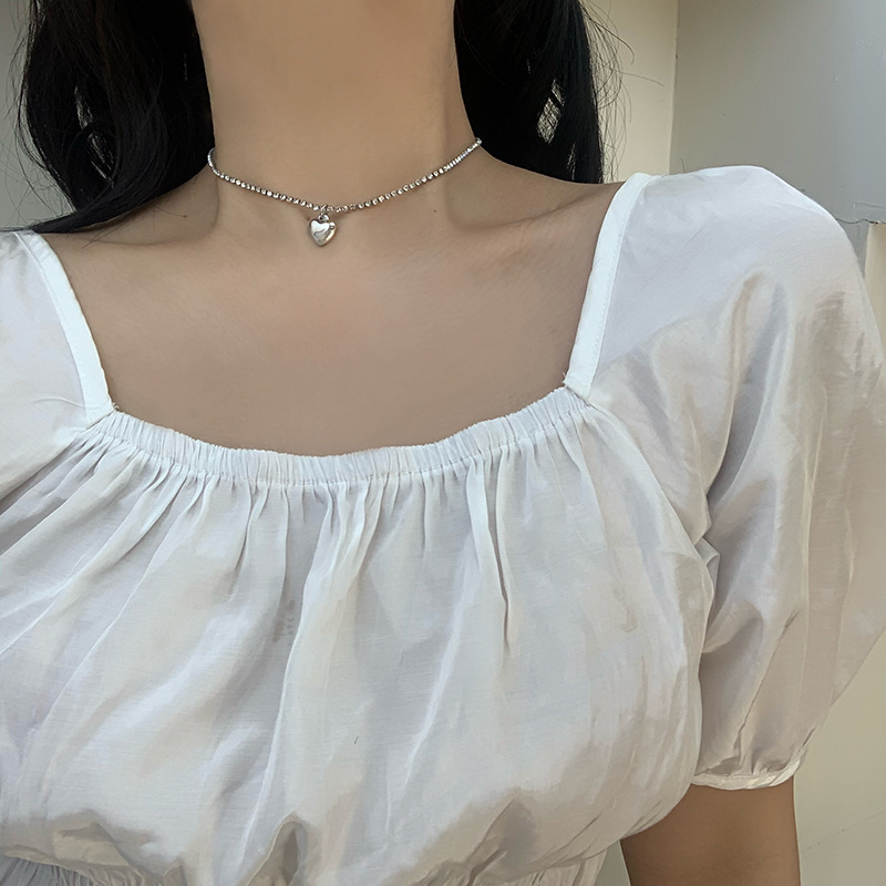 MANYUE Mặt Dây Chuyền Hình Viên Kim Cương Thời Trang