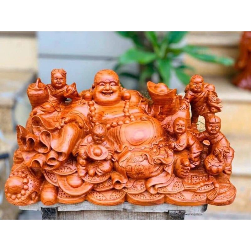 Tượng phật di lặc ngũ phúc ngang 40cm