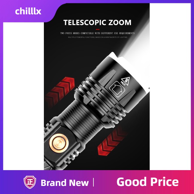 Đèn Pin Xhp 90 Led Chống Thấm Nước Có Cổng Sạc Usb