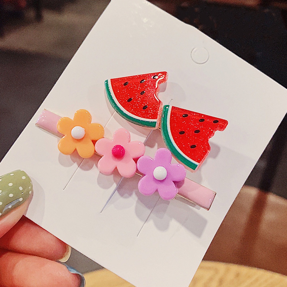 Set 2 Kẹp Tóc Hình Trái Cây Xinh Xắn Cho Bé Gái