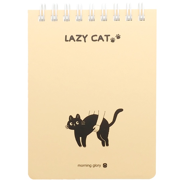 Sổ Ghi Chú Lò Xo Kẻ Ngang Lazy Cat - Morning Glory 12001-88116 - Màu Cam