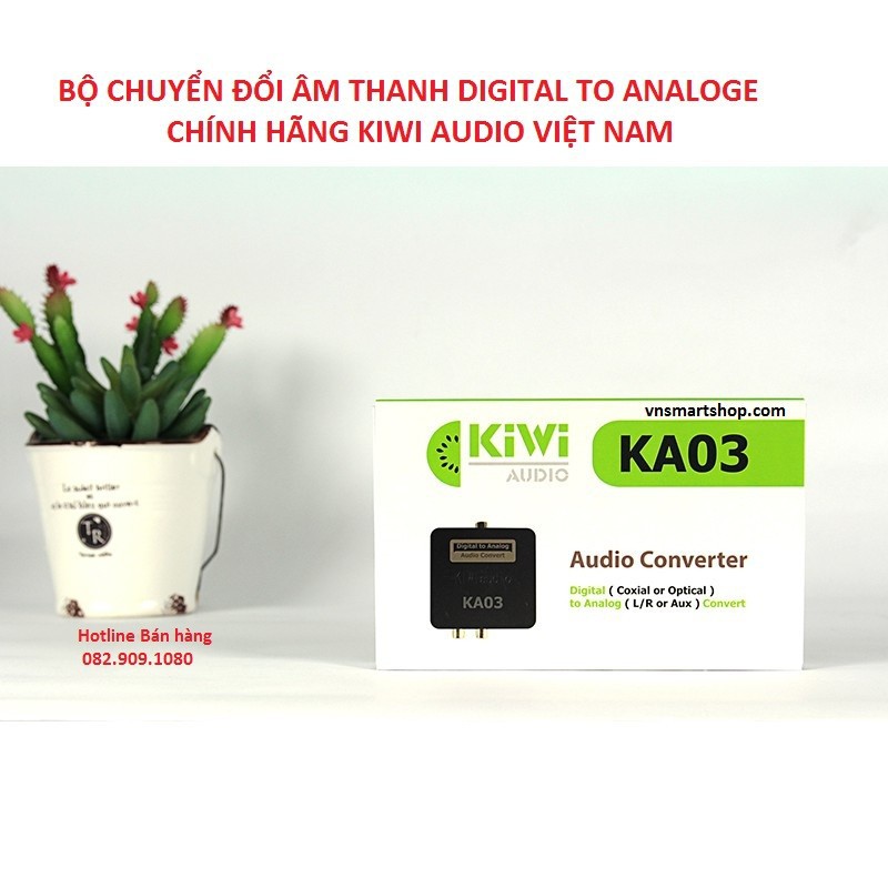 Bộ chuyển quang Kiwi KA-03 chính hãng chuyển đổi âm thanh DAC cổng spidf của smarttv, tvbox..ra loa, âmly