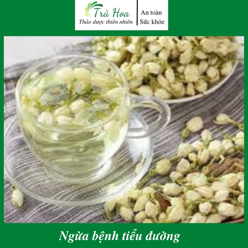 Trà hoa nhài, hoa nhài khô ngủ ngon, giảm mỡ bụng Trà Hoa Cô Ba
