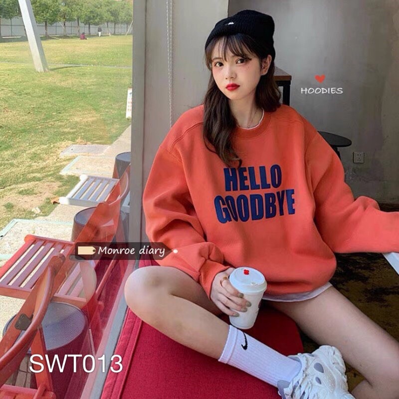 Áo sweater in chữ hell0 dành cho nam và nữ VN CLO - SWT013