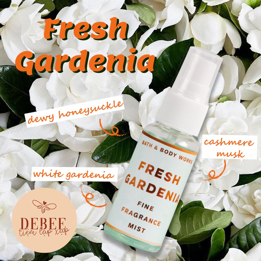 Xịt thơm toàn thân Fresh Gardenia Fine Fragrance Mist - Bath & Body Works