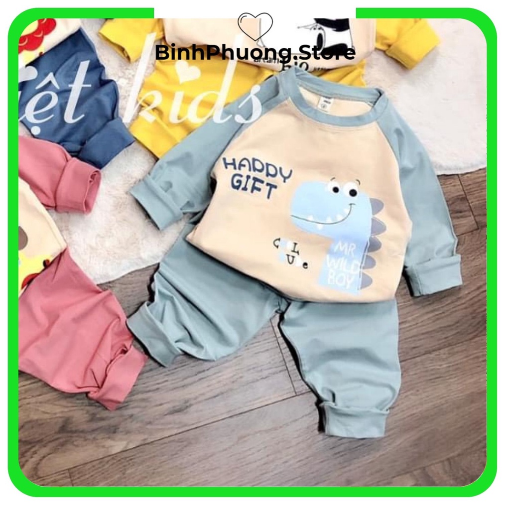 Bộ Thun Lạnh Dài Tay Cho Bé, Bộ Đồ Thu Đông Mặc Nhà Cho Bé Trai Gái Minky Mom 1 2 3 4 Tuổi Binhphuong.Store