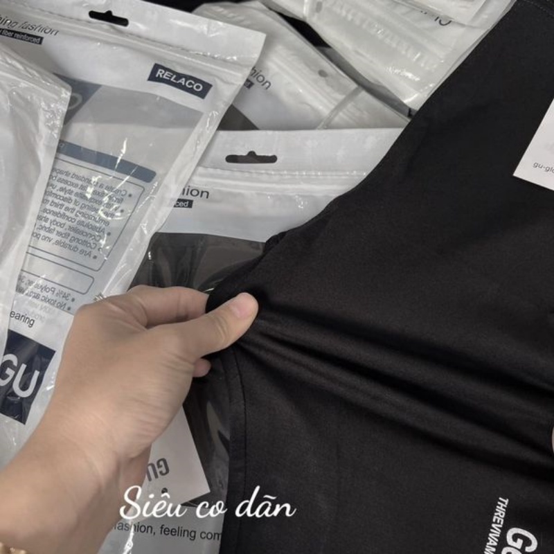 Quần legging nữ dáng ngố gen bụng cạp cao G.U chữ GELANTKNS co giãn Xiaomimi PVN22645