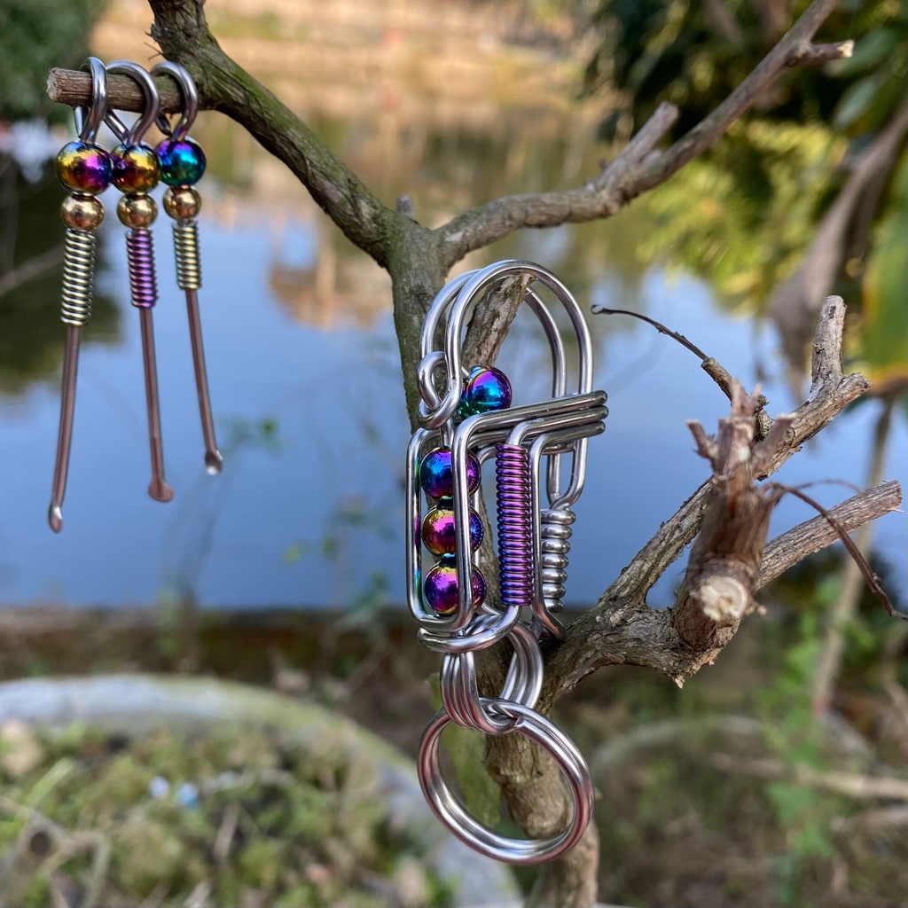 Móc ráy tai đã lên màu titan cực chất EDC simple