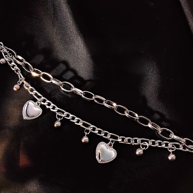 Vòng tay phong cách Thánh giá, Gấu và Trái tim hai lớp, Cá Tính Hàn Quốc unisex cho Nam nữ | BigBuy360 - bigbuy360.vn