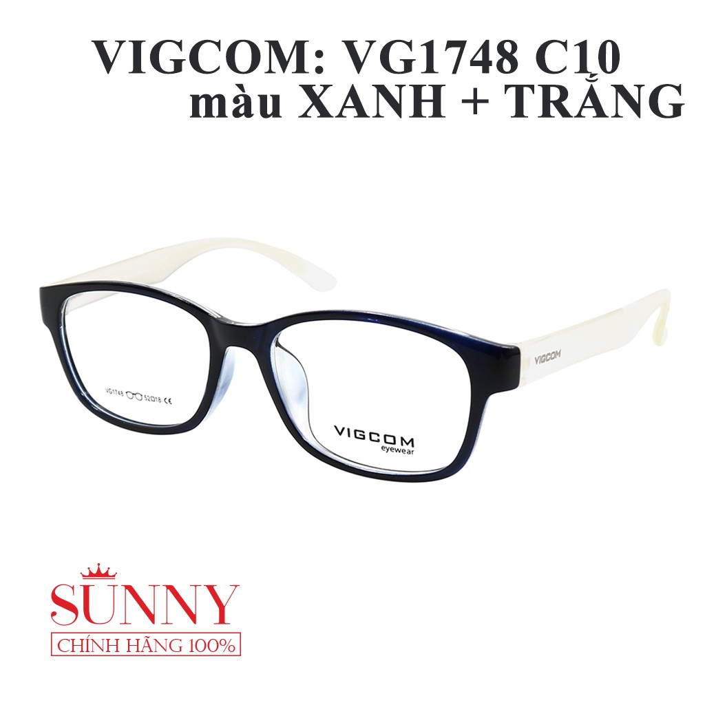 Gọng kính thời trang VIGCOM VG1748 chính hãng, thiết kế dễ đeo bảo vệ mắt