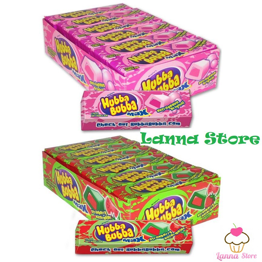 [2 Vị] Kẹo gum Hubba Bubba Max thanh 5 viên
