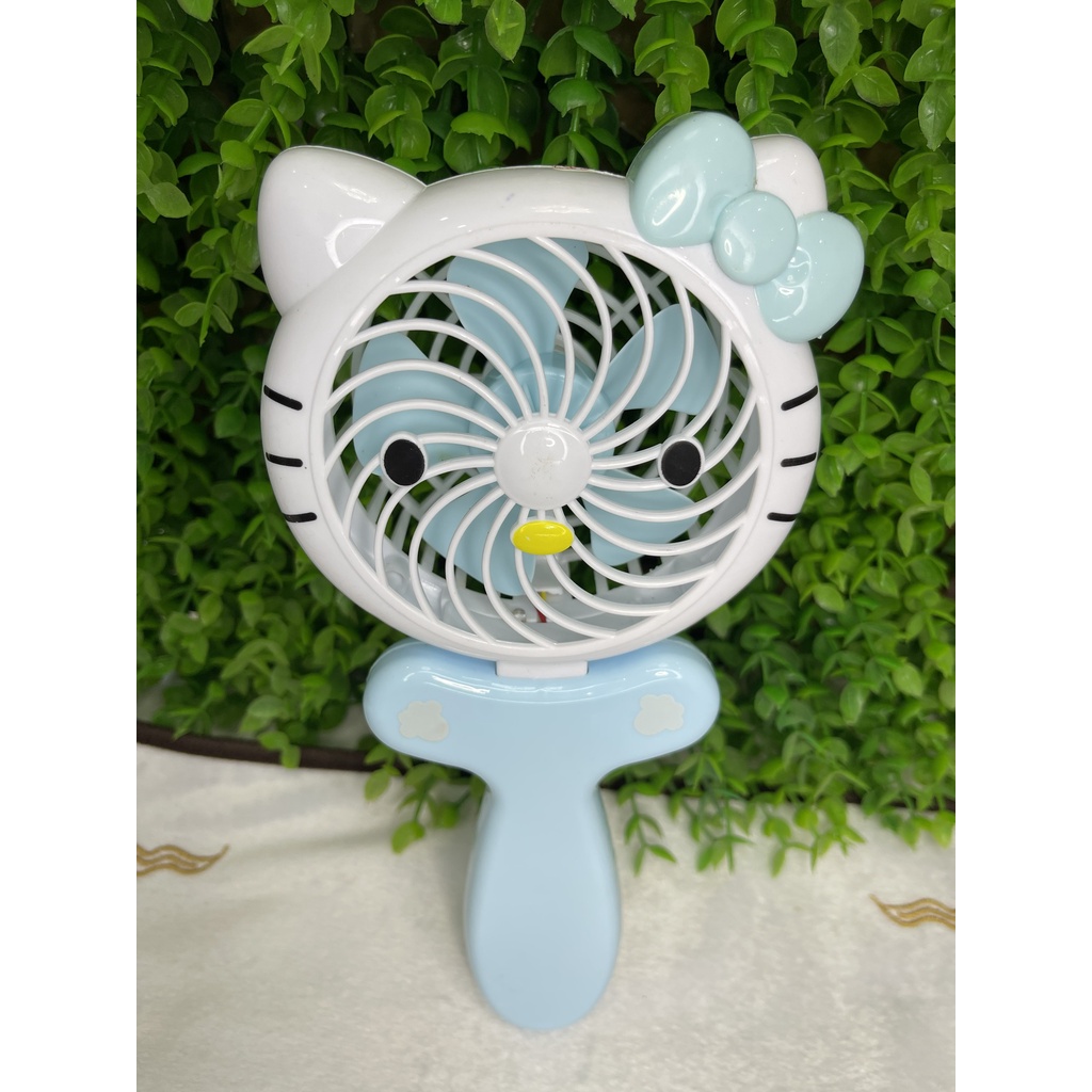 Quạt Cầm Tay Mini Hình Kitty Mini Fan Sạc USB Nhỏ Gọn CS1195 Thiết Kế Nhẹ Nhàng Đẹp Mắt, Thuận Tiện Sử Dụng.