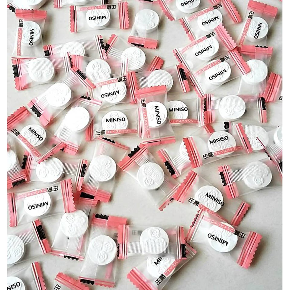 Book Mặt nạ giấy nén Miniso Nhật Bản( 2 viên)