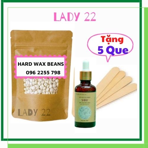 nCombo 100g Sáp Wax Lông + Mỡ Trăn Shiny 50ml Cao Cấp,Sáp Wax Lông Nóng Hard Wax Beans