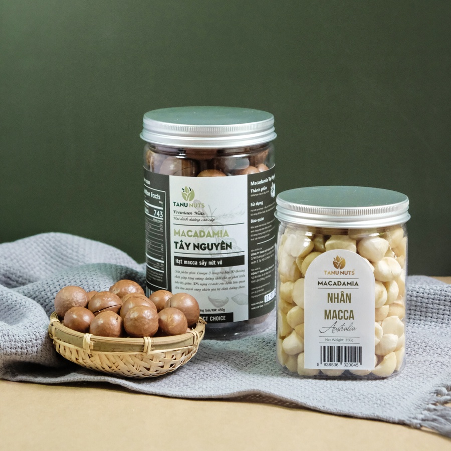 Hạt macca sấy nứt vỏ TANU NUTS Macadamia Tây Nguyên hạt mắc ca sấy hạt ...