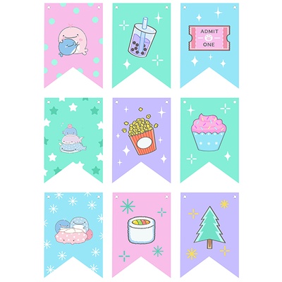Bộ dây treo 12 cung hoàng đạo DTSN5 trang trí 1m5 phi hành gia jinbeisan siêu anh hùng tfboys trần tình lệnh astronaut