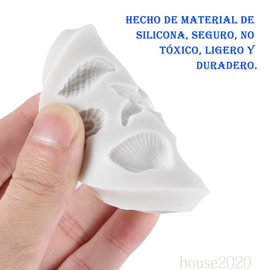 Khuôn silicon họa tiết vỏ sò 3D dùng làm bánh/socola/thạch/rau câu