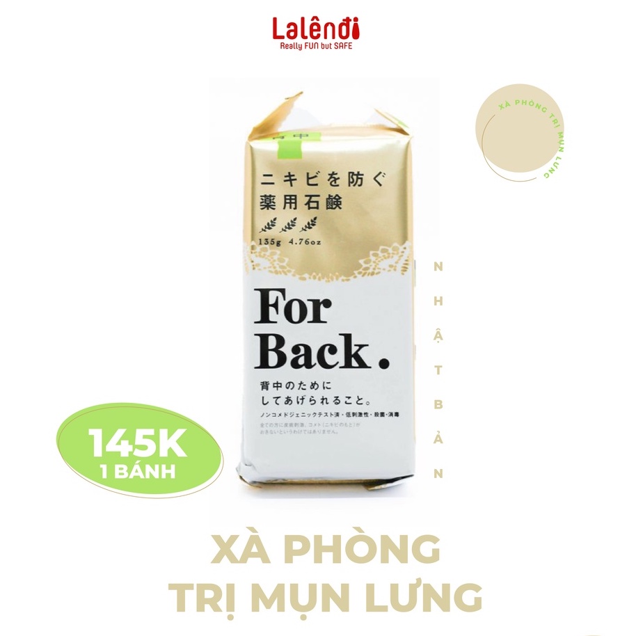 Xà phòng ngừa mụn lưng For Back Pelican từ than hoạt tính và bùn khoáng 135gr | Lalendi Store