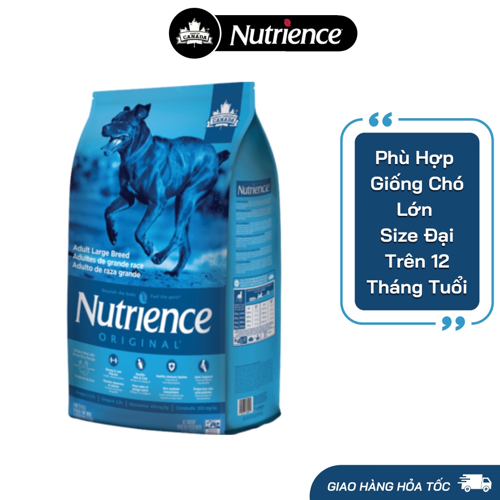 Thức Ăn Cho Chó Pitbull - Phát Triển Cơ Bắp Nutrience Original Bao 11,5kg - Thịt Gà, Gạo Lứt, Rau Củ, Trái Cây