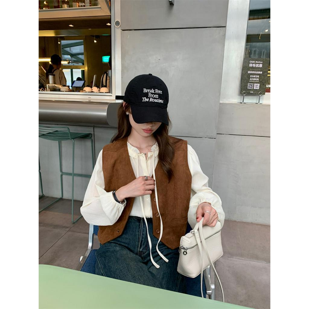 Áo Sơ Mi Tay Dài Dáng Rộng Màu Trơn Kiểu retro 68403 68403