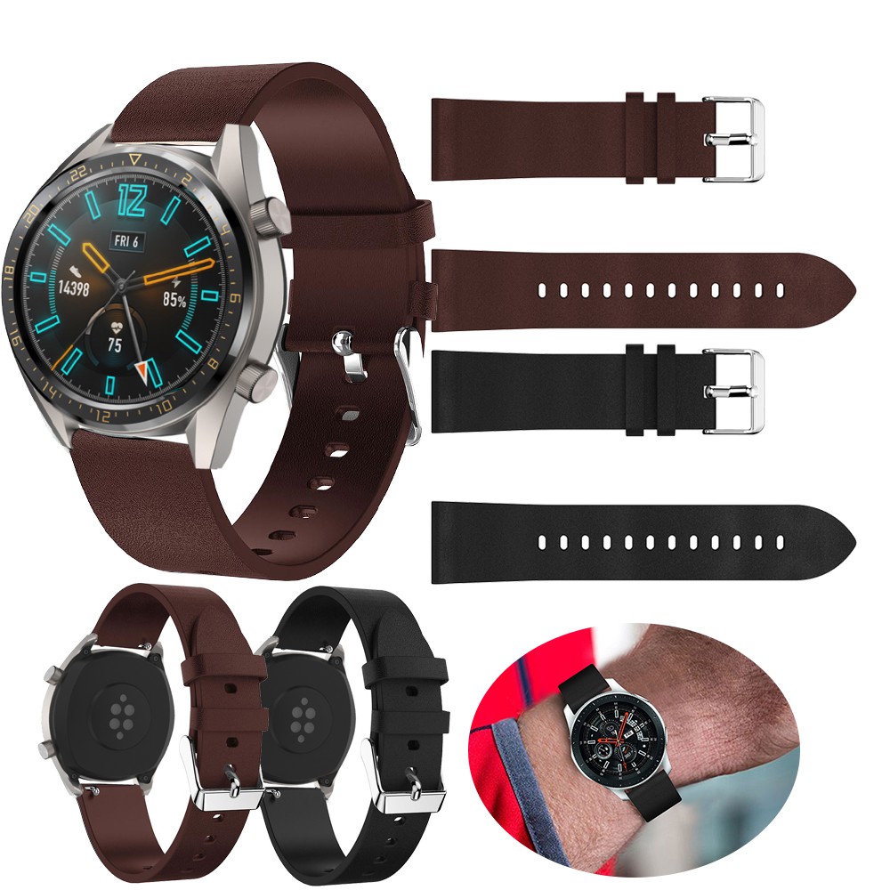 Dây đeo thay thế bằng da 22mm cho Huawei Watch GT 46mm/Samsung Gear S3/Amazfit Stratos 2/2S