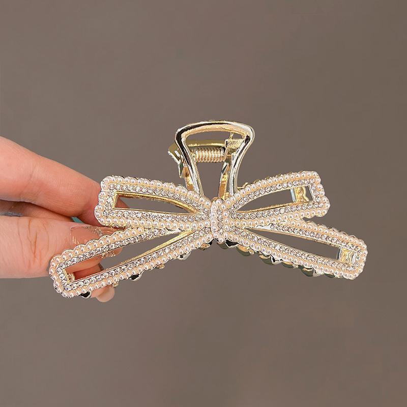 Kẹp Tóc Nữ Hình Nơ Đính Ngọc Trai Nhân Tạo Thời Trang 2022