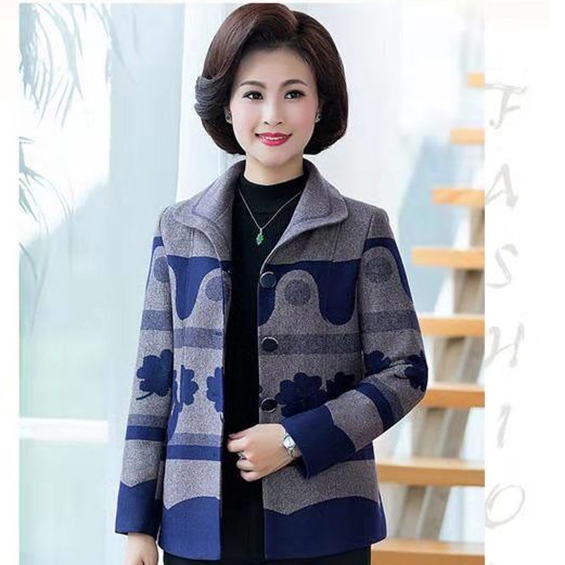 ◄Mẹ mặc mới mùa xuân và thu áo khoác ngắn dài tay quần hàng đầu 60 tuổi 70 tính khí trung niên người già phụ nữ | BigBuy360 - bigbuy360.vn