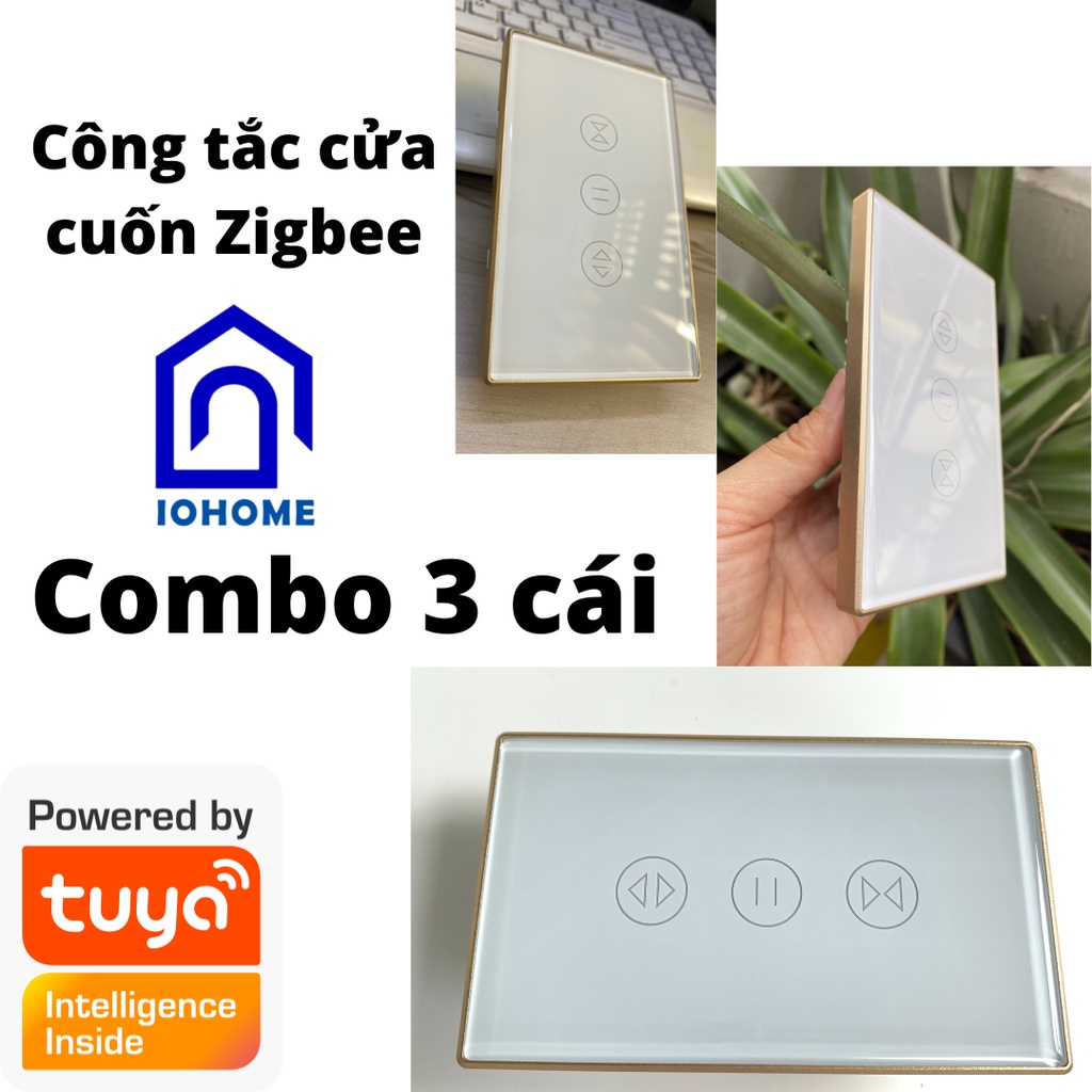 Công tắc điều khiển cửa cuốn thông minh cao cấp Tuya kết nối wifi & Bluetooth và hệ Zigbee