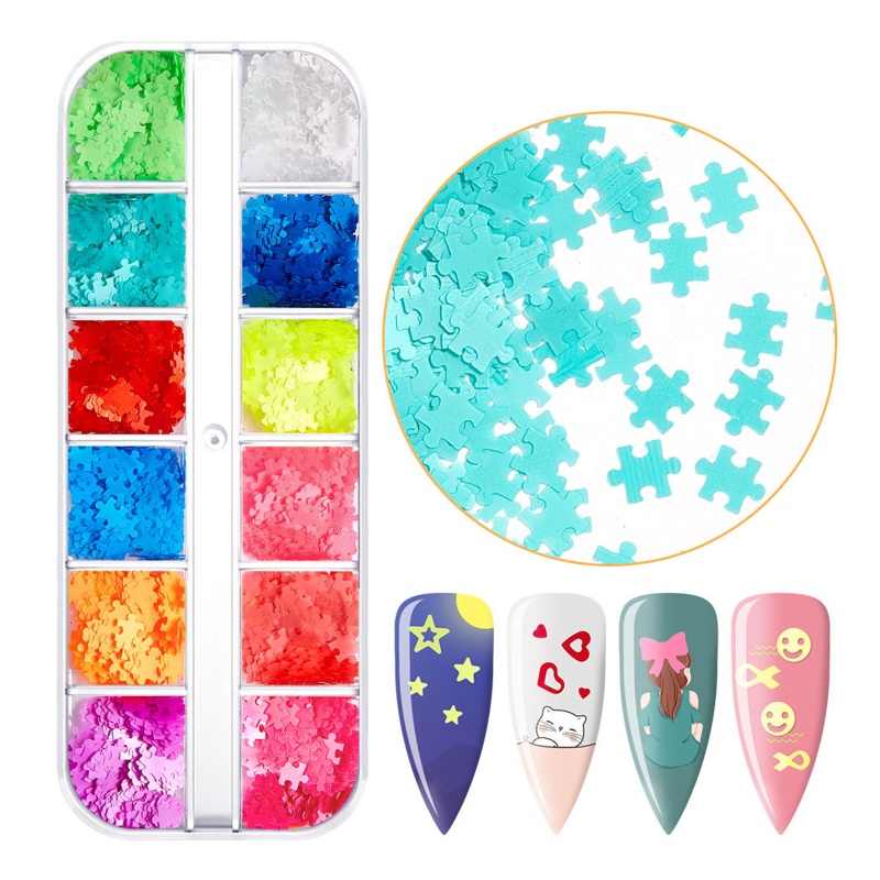 Hộp Kim Tuyến Lấp Lánh Trang Trí Móng Tay Ngày Lễ Tình Nhân