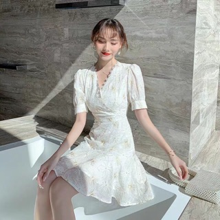 Đầm dự tiệc đuôi cá xinh xắn. Nhập khẩu Quảng Châu