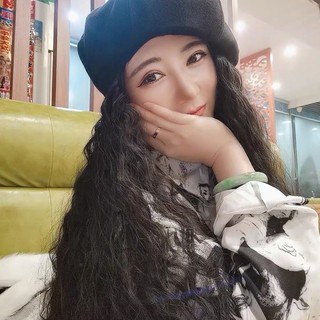 Mũ tròn xù tóc giả dài mũ 47