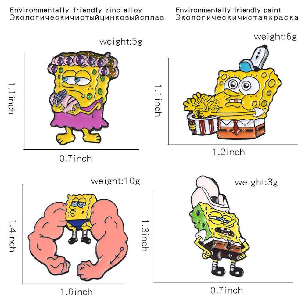 Huy Hiệu Cài Áo Hình Nhân Vật Hoạt Hình Patrick Star Bằng Hợp Kim Phong Cách Hàn Quốc