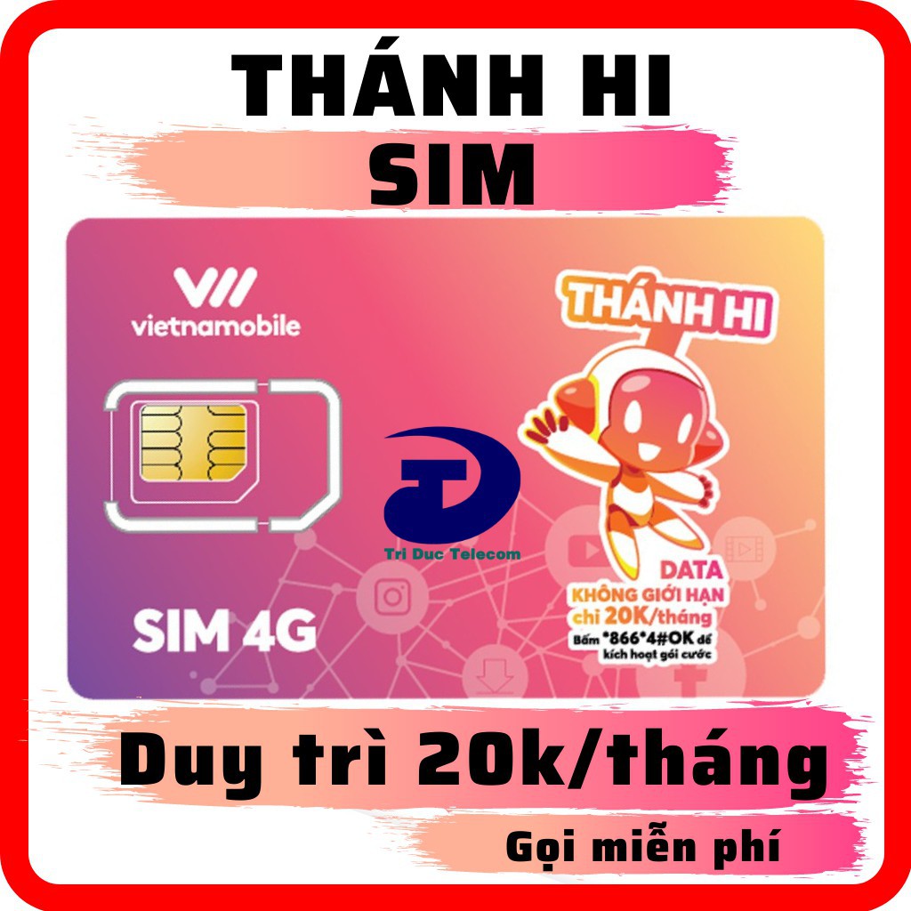 [G01] Thánh Sim 4G Vietnamobile Siêu Thánh Up & Trọn Đời Có 6Gb/Ngày - Gọi Miễn Phí - Không Giới Hạn Dung Lượng-Giá Siêu
