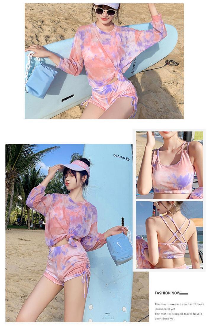 Bộ Đồ Bơi Thể Thao Ba Món Dáng Rộng Kiểu Hàn Quốc Cho Học Sinh | BigBuy360 - bigbuy360.vn