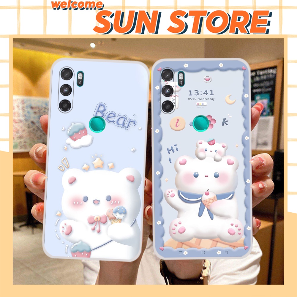 Ốp lưng Vsmart Active 3 hoạ tiết nền kẻ caro, gấu thời trang giá rẻ