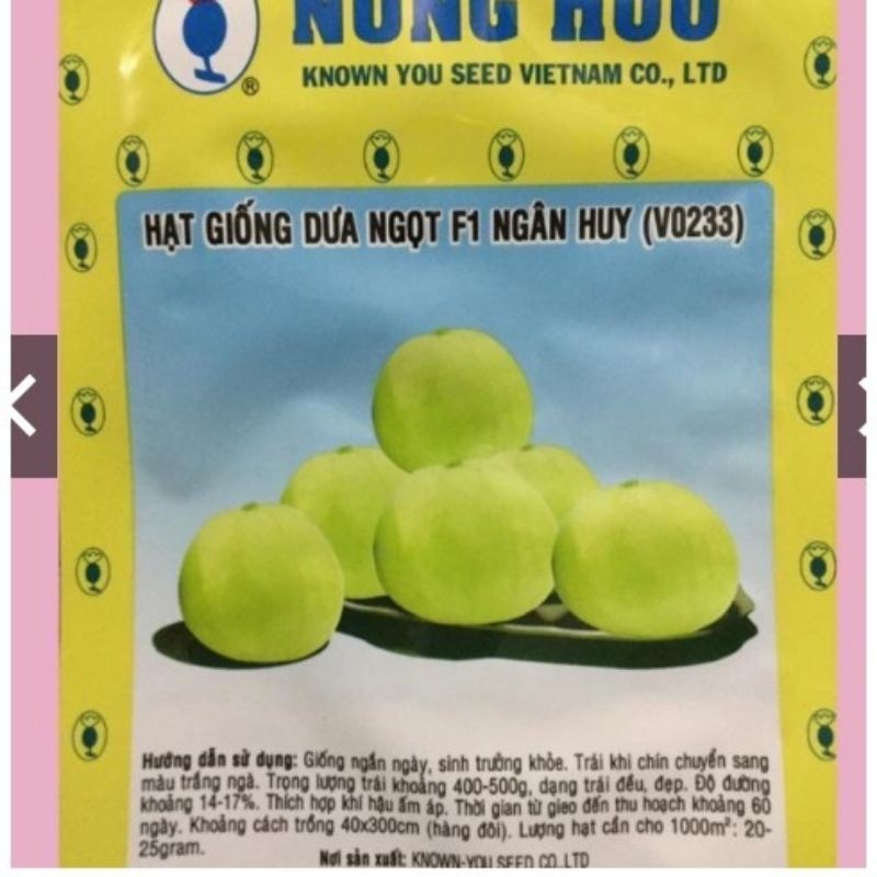 HẠT GIỐNG DƯA LÊ SIÊU NGỌT Nông Hữu 5gr/túi