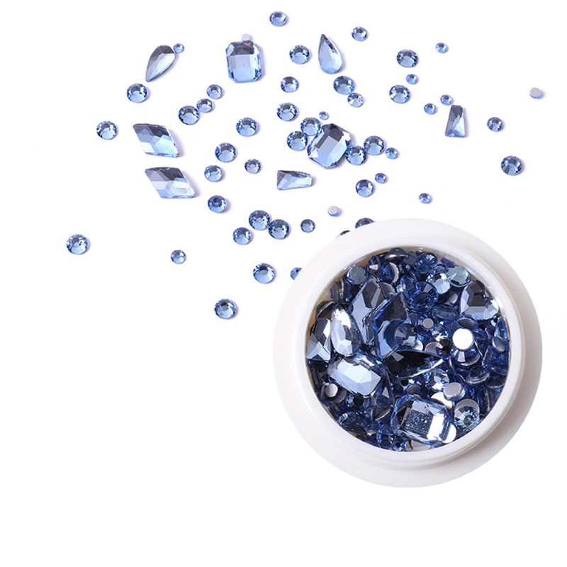 Bộ Phụ Kiện Đính Đá Trang Trí Móng Tay Nghệ Thuật Lưng Phẳng 10MK DIY