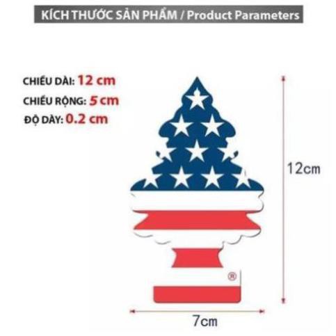 Cây thông thơm treo xe ô tô khử mùi- lá thông thơm Little Trees - treo xe hơi, tủ quần áo khử mùi