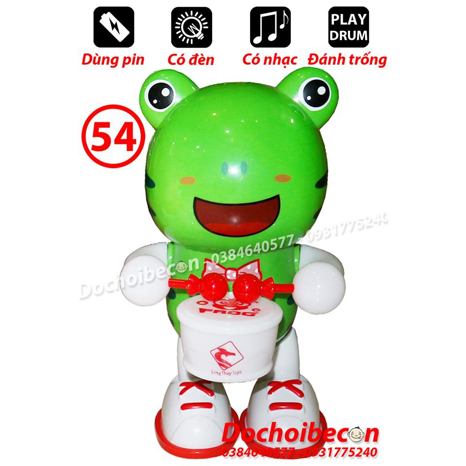 Thú đánh trống - Hàng Việt Nam: Dùng pin, có đèn, nhạc, di chuyển