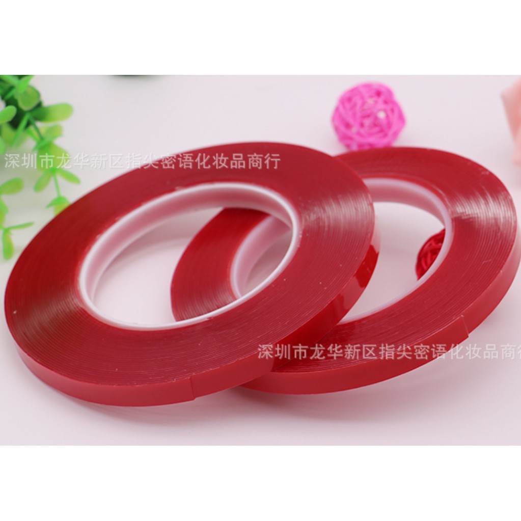Băng dính đỏ tạo fan 2 mặt