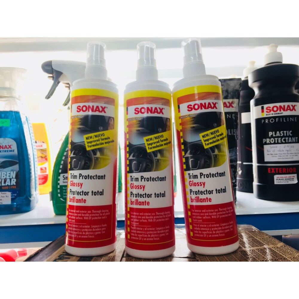 Bảo dưỡng nhựa xe ô tô Sonax 380041 Trim protectant glossy 300ml chuẩn hãng