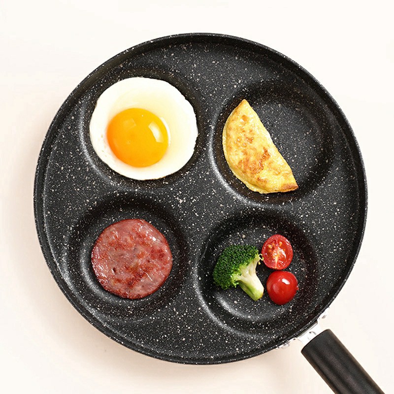 Chảo Chiên Trứng 4 Ngăn Chống Dính Cao cấp, Chảo Rán Trứng Ốp La 4 Ngăn Tiện Dụng