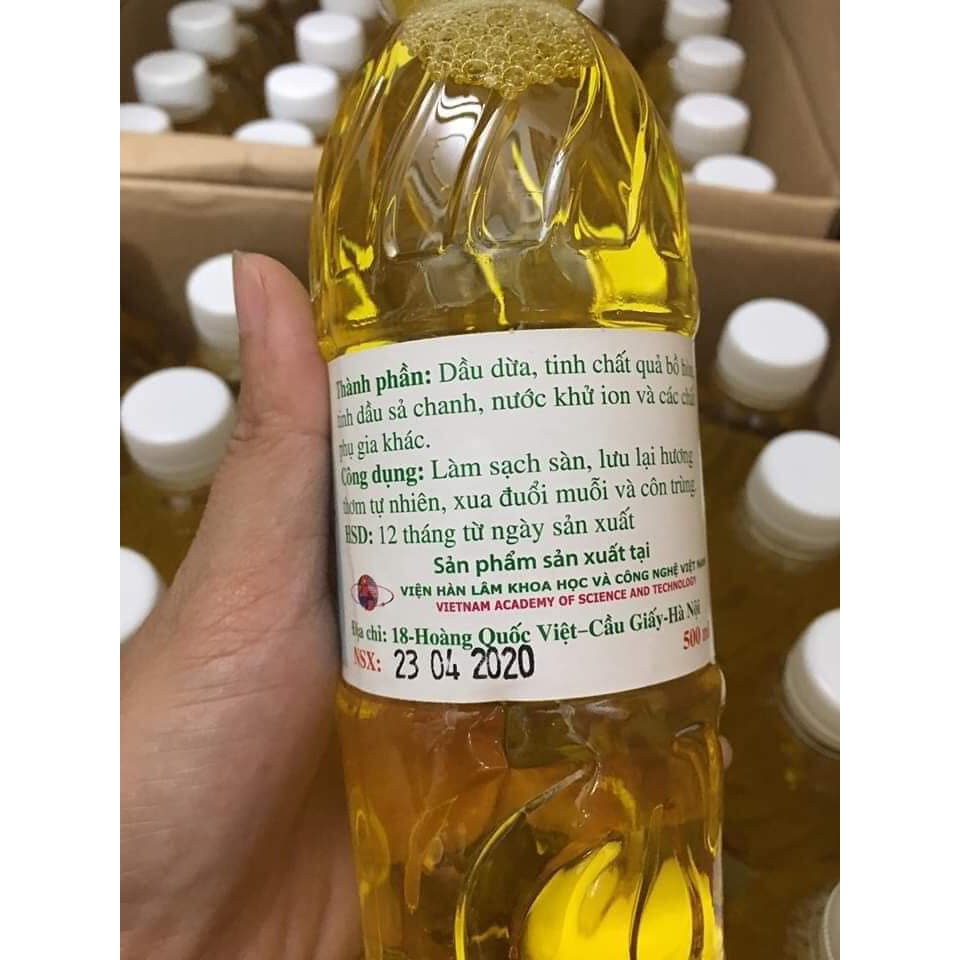Nước lau sàn hữu cơ Bioclean 500ml hương tinh dầu sả chanh đuổi muỗi