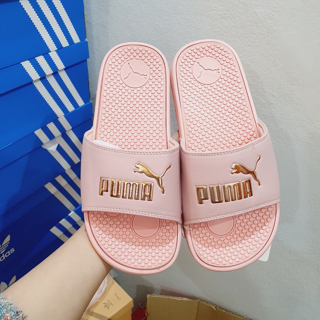 Dép Nữ Puma Cool Cat Pink Gold CHÍNH HÃNG Dép Quai Ngang Thời Trang Puma Popcat Màu Hồng [371013 15] Simple Sneaker