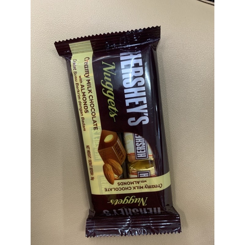 Socola Hershey's Nuggets Kem Sữa Hạnh Nhân 56g