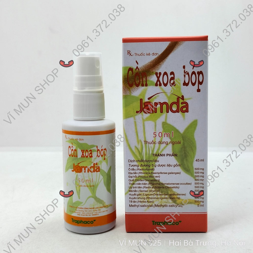 Cồn xoa bóp Jamda Traphaco 50ml