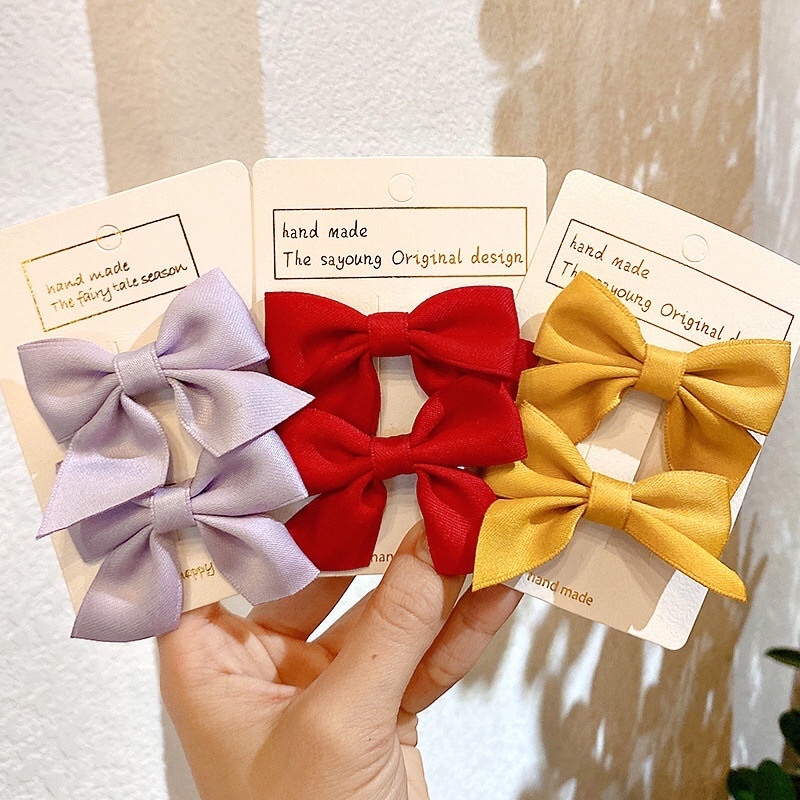 Kẹp tóc hình nơ cho bé gái điệu đà