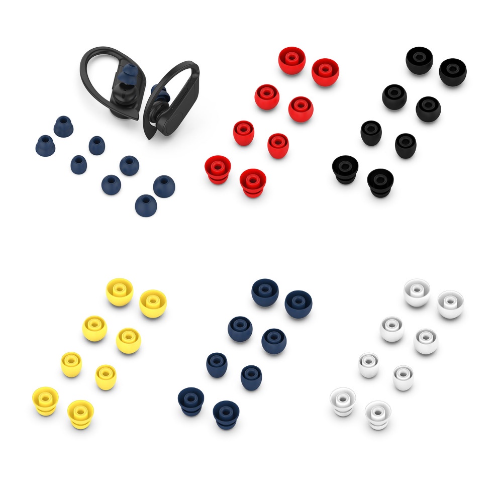 4 cặp nút tai nghe nhét tai bằng silicone cho Powerbeats Pro/Powerbeats3
