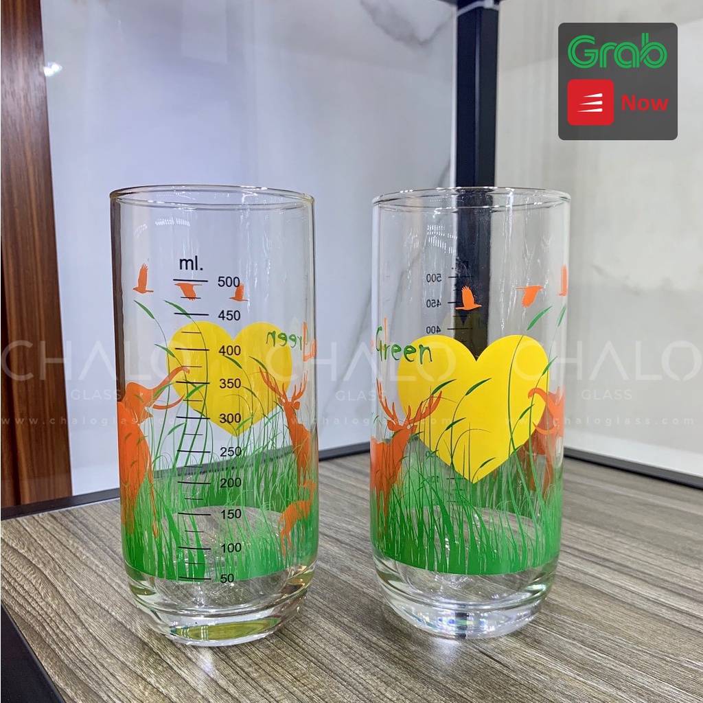 [Made in Thailand] Ly thủy tinh chia vạch Ocean Top Drink 625ml - 0322 (Họa tiết in theo từng mùa) | BigBuy360 - bigbuy360.vn