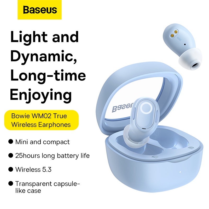 Tai nghe nhét tai không dây BASEUS WM02 bluetooth 5.3 TWS chống ồn